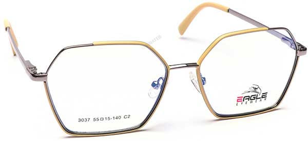 عینک طبی چندضلعی فلزی